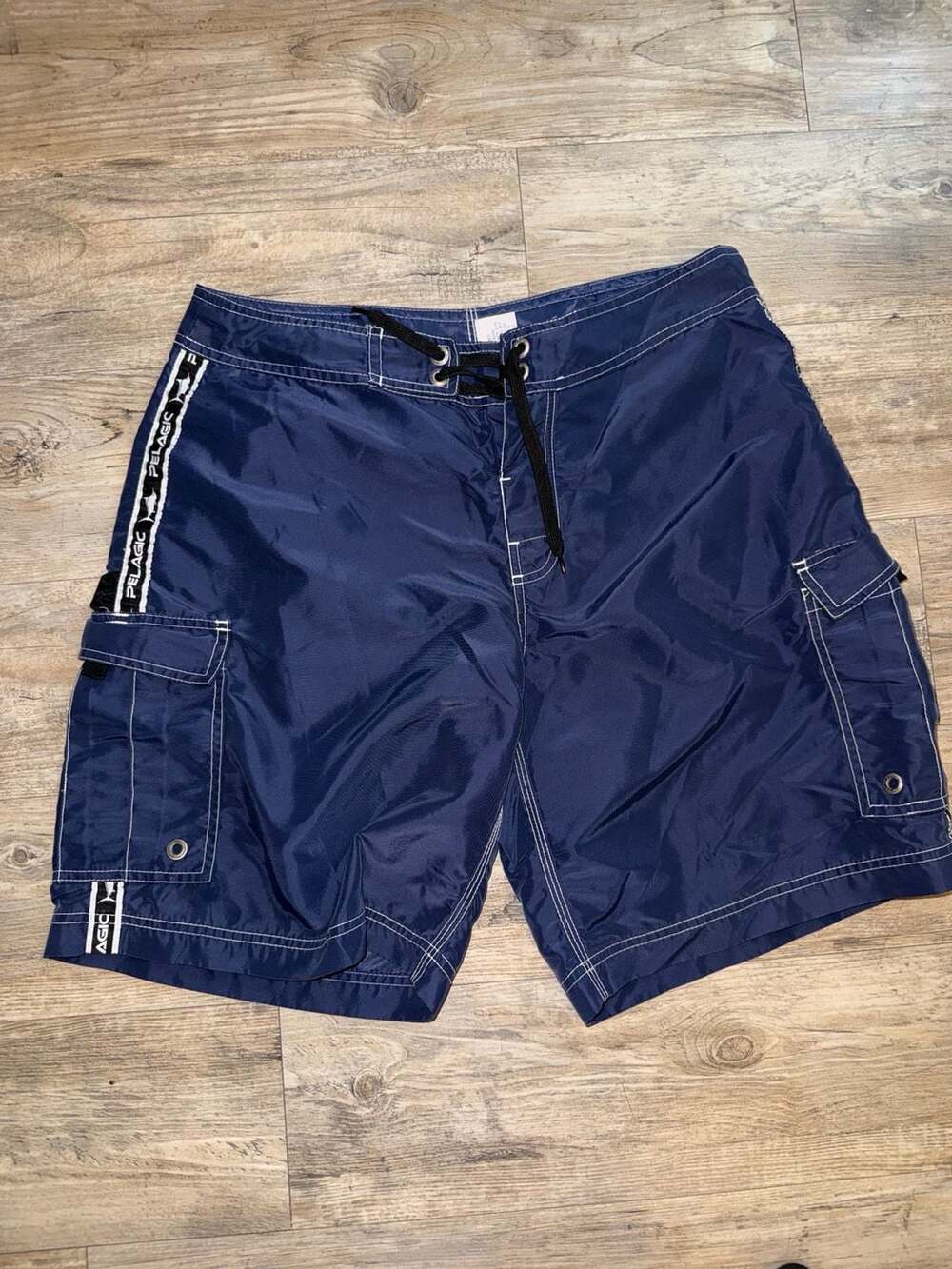Y2K Pelagic Blackfin Fishing Board Shorts Navy Blue